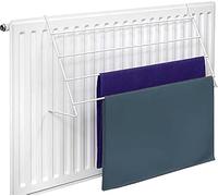 zeeyrak 2 Pack 4 Bar Radiator Airer - Heavy Duty Metal Radiator Clothes Airer - Strong Radiator Towel Rail With Protective Feet Cap - Washing Laundry Drying Racks Rail