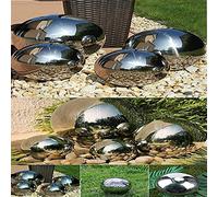 zeeyrak 4Pcs Stainless Steel Gazing Balls, Reflective Garden Polished Hollow Ball, Decorative Mirror Balls For Garden & Ponds