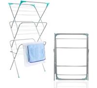 zeeyrak Large 3 Tier Foldable Indoor Clothes Airer, Easy To Use 14 Meters Drying Space Heavy Duty Clothes Airer, Multi Weather Washing Airer, Non-slip Hanging Clothes Airer_61 X 44 X 139cm