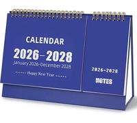 ZEEYUAN Desk Calendar 2026-2028 Monthly Desktop Calendar Runs from Jan. 2026 to Dec. 2028, 36 Month Standing Flip Calendar with Thick Paper