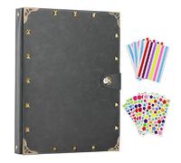 ZEEYUAN Leather Scrapbook Memories Photo Album 60 Pages, Vintage Photo Scrap Book Travelling Journal Scrapbook Mothers Day Gifts for Mom Family Scrap Book