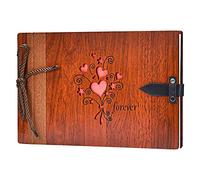 ZEEYUAN Photo Album Scrapbook, 11.4 x7.4 Inches DIY Album Book with 80 Pages Present for Valentines Mothers Anniversary Day Birthday