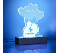 ZEEYUAN Valentine's Day Gifts for Lover Gift for Girlfriend 7 Colorful Night Light Valentine's Day Prensent for Wife and Girlfriend