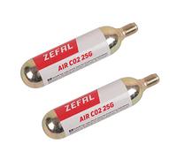 Zefal 4250D Co2 Threaded Cartridges, 25g (Pack of 2), White