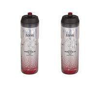 ZEFAL Pack Arctica 75-2 Bottles Bicycle 750 ml - Thermos Flask Bicycle - Odourless and Waterproof - Sports Water Bottle BPA-Free - Silver/Red