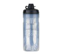 Zefal Arctica SC55 Insulated Cycling Water Bottle - Thermal Bottle Keeps Drinks Cold or Warm, Lockable Valve, BPA-Free, Road & MTB - Silver/Black, 550ml