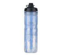 Zefal Arctica SC75 Insulated Cycling Water Bottle - Thermal Bottle Keeps Drinks Cold or Warm, Lockable Valve, BPA-Free, Road & MTB - Silver/Blue, 750ml