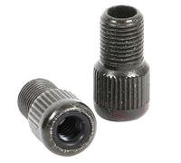 ZEFAL Brass Pump Valve Adaptor, Black, Presta Valve to Schrader Valve, Pack of 10