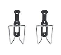 ZEFAL Pack of 2 Aluminium Plast 124 Bicycle Bottle Cages - Aluminium Bottle Holder for All Types of Bikes - Lightweight and Robust - Silver