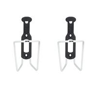 ZEFAL Pack of 2 Aluminium Plast 124 Bicycle Bottle Cages - Aluminium Bottle Holder for All Types of Bikes - Lightweight and Robust - White