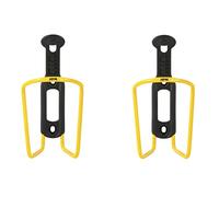 ZEFAL Pack of 2 Aluminium Plast 124 Bicycle Bottle Cages - Aluminium Bottle Holder for All Types of Bikes - Light and Robust - Yellow