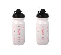 Zéfal Pack Sense Soft 65 No-Mud - Double Pack Bicycle and Mountain Bike Water Bottles - Soft and Odourless Sports Bottle - BPA-Free Water Bottle - Silicone Teat - White, 2 x 650 ml