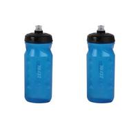 ZEFAL Pack Sense Soft 65 Bicycle and Mountain Bike - Set of 2 Soft and Odourless Sports Bottles - BPA-Free Water Bottle - Silicone Teat - Transparent Blue, 2 x 650 ml
