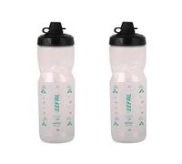 Zéfal Pack Sense Soft 80 No-Mud - Double Pack Bicycle and Mountain Bike Water Bottles - Soft and Odourless Sports Bottle - BPA-Free Water Bottle - Silicone Teat - Transparent, 2 x 800 ml
