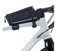 ZEFAL Console Pack Top-Tube Bag - Waterproof Bicycle Frame Bag with Built-in Phone Holder - Black - T1-1 Litre