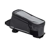 ZEFAL Console Pack Top-Tube Bag - Waterproof Bicycle Frame Bag with Built-in Phone Holder - Black - T2-1.5 Litre