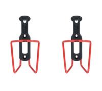 ZEFAL Pack of 2 Aluminium Plast 124 Bicycle Bottle Cages - Aluminium Bottle Holder for All Types of Bikes - Lightweight and Robust - Red