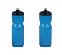 ZEFAL Pack Sense Soft 80 Bicycle and Mountain Bike Bottles - Set of 2 Soft and Odourless Sports Bottles - BPA-Free Water Bottle - Silicone Teat - Transparent Blue, 2 x 800 ml