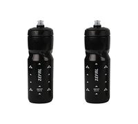 ZEFAL Pack Sense Soft 80 - Set of 2 Bicycle and Mountain Bike Bottles - Soft and Odourless Sports Bottle - BPA-Free Water Bottle - Silicone Teat - Black, 2 x 800 ml