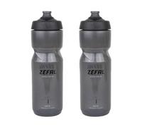 ZEFAL Sense Pro 80 Pack Smoked Black - Set of Two Bicycle Bottles - Lightweight and Waterproof Road and Mountain Bike Water Bottle - Made in France - 2 x 800 ml