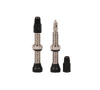 Zefal Tubeless Valves X2 45mm, Pair, Silver/Black