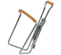 Zefal Vintage Bottle Cage Silver/Brown Leather
