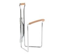 ZEFAL Vintage Chrome/Leather Bottle Cage, Silver