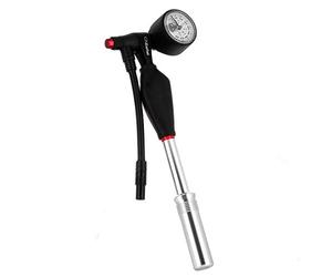 Zefal Z Shock Aluminium Shock Pump, 25 bar/360 psi, 235 g- Silver/Black