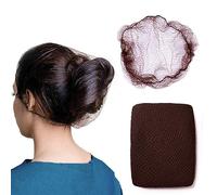 ZefeqCo 100 Pieces 24 Inch Brown Hair Nets Invisible Hair Nets for Women Men Perfect for Bun Making, Sleeping and Serving Food in the Kitchen, brown, 1 unità (Confezione da 100)