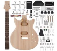 ZEFF DIY Electric Guitar Kit with Basswood Body,6 Strings Electric Guitar Kits W/Maple Neck, Rosewood Fretboard, H-H Pickups, All Accessories Included,Tremolo