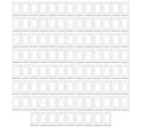 ZEFTV Mid-Size Decorator Wall Plates 1-Gang 4.89" x 3.12" Switch Outlet Electrical Cover Plate Unbreakable Thermoplastic Faceplate for Light Receptacle Outlet Switch, White (100 Pack)