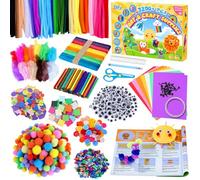Zefy 3200+ Pcs Craft Kits for Kid, All in One Art Set with 12 Crafts Design