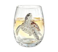 Zegaqae Artisanal Blue Ringed Octopus Glassware, 420ml 2D Clear Novelty | Sea Creature Drinking Glassware,Dolphin Crab Whale Jellyfish Shark Design, - For Ice Water, Juice, Milk, Coffee, Home