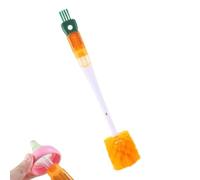 Zegaqae Bottle Cleaning Brushes,Ergonomic 5-in-1 Washing Tools | Portable Cup Cleaner Brush Nipple Scrub - for Groove Crevice School Dorm Travel Daily Kitchen Straws Cup Glasswares