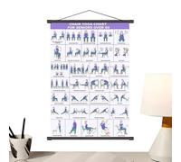 Zegaqae Chair Yoga Chart for Seniors,Foldable Beginner Friendly,Home Chair Exercise Guide Wall Chart | for Home Gym Office Bedroom Mobility Workout Pilates Fitness Stretching