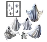 Zegaqae Halloween Ghost Window Clings | Halloween Glass Decorations | PVC Mural Spooky for Holiday Kitchen Wall Indoor Office Classroom Living Room Glass Mirror Party