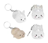 Zegaqae Pet Hair Keepsake - Pet Hair Container - Bunny Shape Clear Storage Container for Friends Family Home Daily Wear Birthday Ceremony