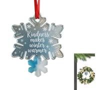 Zegaqae Sea Glass Christmas Ornament | Coastal-theme Ornament - Friendship Sea Glass Pendant - for Outdoor Windowsills Yard Family Gatherings Holiday Parties Bedroom Living Room