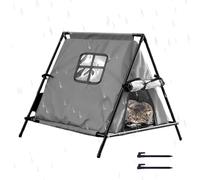 Zegaqae Stray Cat Shelter - Windproof with Door Flap | Winter Triangular Stray Cat Shelter - for Garage Barn Patio Balcony Garden Park Residential Area Street Corner