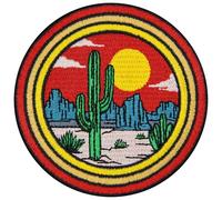 Zegin Cactus in The Desert Patch Embroidered Applique Badge Iron On Sew On Emblem
