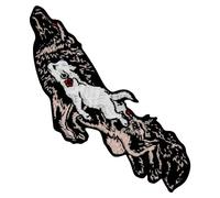 Zegin Grow Up Wolf Transform with Dream Patch Embroidered Applique Badge Iron On Sew On Emblem