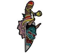 Zegin Hannya in The Knife Patch Embroidered Applique Badge Iron On Sew On Emblem