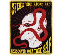 Zegin Spend Time and Discover The True Self Patch Embroidered Applique Badge Iron On Sew On Emblem