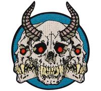Zegin The Gaze of The Skulls Patch Embroidered Applique Badge Iron On Sew On Emblem