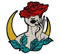 ZEGIN The Rose Woman Patch | Embroidered Applique Badge Iron On Sew On Emblem