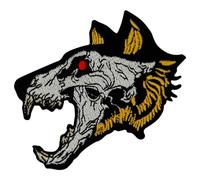 Zegin The Wolf Skull Patch Embroidered Applique Badge Iron On Sew On Emblem