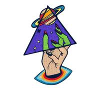 Zegin Touch The Sky Patch Embroidered Applique Badge Iron On Sew On Emblem