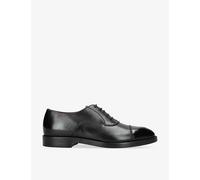 Zegna Mens Black Torino Tonal-stitching Leather Oxford Shoes Eur 44 / 10 Uk Men