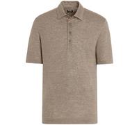 Zegna Oasi Lino polo shirt - Brown 48-52-54-56-58-60