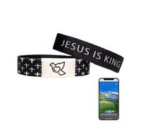Zehiseta Bible Verse Bracelets With NFC Music, Christian Daily Bible Verse Bracelet Inspirational Bible Verse, Wearable Bible Bracelet For Women Scripture Bracelets Christian Gift, One Size, Cotton